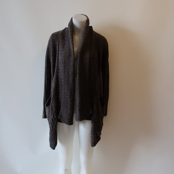 LINE. NO CLOSE ASYMMETRIC CARDIGAN SWEATER XS * - Picture 2 of 12